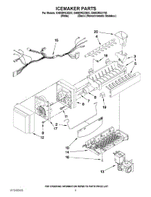 05 - Icemaker Parts parts for Whirlpool Refrigerator GI6SDRXXB03 from AppliancePartsPros.com