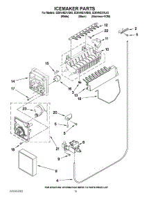 12 - Icemaker Parts parts for Whirlpool Refrigerator ED5VHEXVL03 from AppliancePartsPros.com