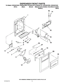 08 - Dispenser Front Parts parts for Whirlpool Refrigerator GC5SHAXVB02 from AppliancePartsPros.com