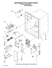 02 - Refrigerator Liner Parts parts for Whirlpool Refrigerator GI6SARXXF02 from AppliancePartsPros.com