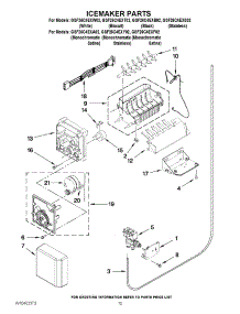 09 - Icemaker Parts parts for Whirlpool Refrigerator GSF26C4EXA02 from AppliancePartsPros.com