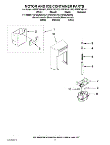 10 - Motor And Ice Container Parts parts for Whirlpool Refrigerator GSF26C4EXA02 from AppliancePartsPros.com