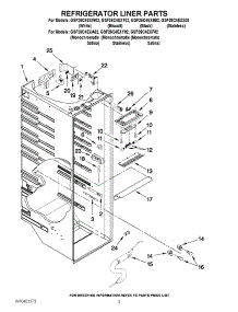 02 - Refrigerator Liner Parts parts for Whirlpool Refrigerator GSF26C4EXW02 from AppliancePartsPros.com