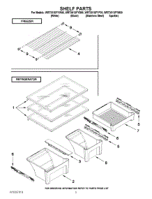 03 - Shelf Parts parts for Whirlpool Refrigerator WRT351SFYF00 from AppliancePartsPros.com