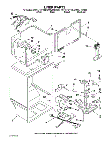 03 - Liner Parts parts for Whirlpool Refrigerator WRT1L1TZYS00 from AppliancePartsPros.com