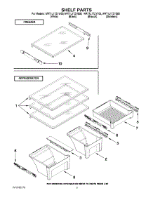 05 - Shelf Parts parts for Whirlpool Refrigerator WRT1L1TZYS00 from AppliancePartsPros.com