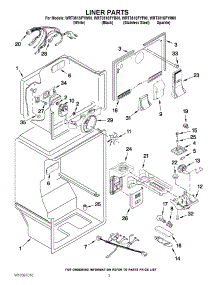 02 - Liner Parts parts for Whirlpool Refrigerator WRT351SFYM00 from AppliancePartsPros.com