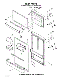 02 - Door Parts parts for Whirlpool Refrigerator W8FRNGFVD01 from AppliancePartsPros.com
