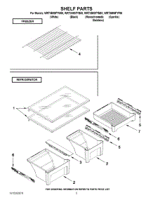 03 - Shelf Parts parts for Whirlpool Refrigerator WRT359SFYF00 from AppliancePartsPros.com
