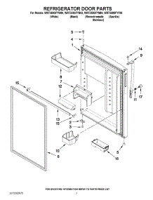 05 - Refrigerator Door Parts parts for Whirlpool Refrigerator WRT359SFYW00 from AppliancePartsPros.com