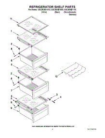 03 - Refrigerator Shelf Parts parts for Whirlpool Refrigerator GSC25C6EYW00 from AppliancePartsPros.com