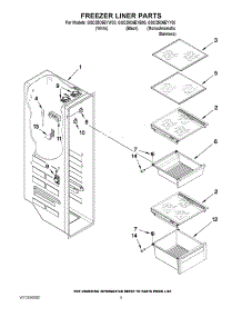 04 - Freezer Liner Parts parts for Whirlpool Refrigerator GSC25C6EYW00 from AppliancePartsPros.com