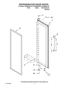 06 - Refrigerator Door Parts parts for Whirlpool Refrigerator GSC25C6EYY00 from AppliancePartsPros.com