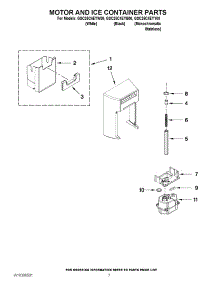 05 - Motor And Ice Container Parts parts for Whirlpool Refrigerator GSC25C4EYB00 from AppliancePartsPros.com