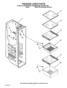 04 - Freezer Liner Parts parts for Whirlpool Refrigerator GSC25C5EYY00 from AppliancePartsPros.com