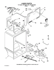 03 - Liner Parts parts for Whirlpool Refrigerator WRT108TFYW00 from AppliancePartsPros.com