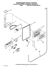 08 - Dispenser Front Parts parts for Whirlpool Refrigerator GSC25C5EYY00 from AppliancePartsPros.com
