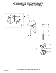 05 - Motor And Ice Container Parts parts for Whirlpool Refrigerator GSC25C5EYW00 from AppliancePartsPros.com
