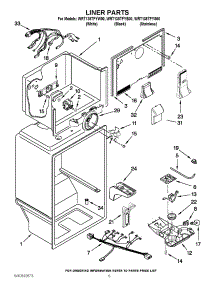 03 - Liner Parts parts for Whirlpool Refrigerator WRT138TFYW00 from AppliancePartsPros.com