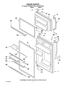 02 - Door Parts parts for Whirlpool Refrigerator WRT108TFYB00 from AppliancePartsPros.com