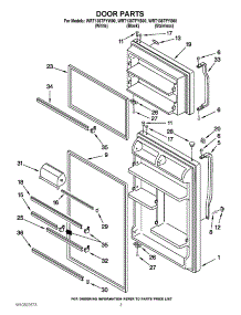02 - Door Parts parts for Whirlpool Refrigerator WRT138TFYS00 from AppliancePartsPros.com