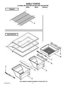 05 - Shelf Parts parts for Whirlpool Refrigerator WRT138TFYS00 from AppliancePartsPros.com