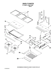 03 - Shelf Parts parts for Whirlpool Refrigerator GI0FSAXVB05 from AppliancePartsPros.com