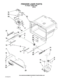 06 - Freezer Liner Parts parts for Whirlpool Refrigerator GI0FSAXVB05 from AppliancePartsPros.com