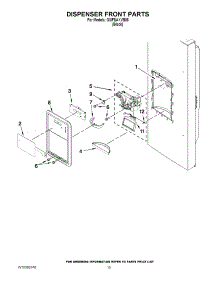 08 - Dispenser Front Parts parts for Whirlpool Refrigerator GI0FSAXVB05 from AppliancePartsPros.com