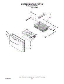 10 - Freezer Door Parts parts for Whirlpool Refrigerator GI6FARXXF01 from AppliancePartsPros.com
