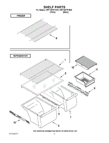 05 - Shelf Parts parts for Whirlpool Refrigerator WRT108TFYB00 from AppliancePartsPros.com