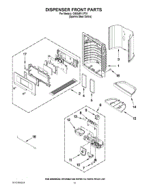 08 - Dispenser Front Parts parts for Whirlpool Refrigerator GI6SARXXF01 from AppliancePartsPros.com