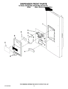 08 - Dispenser Front Parts parts for Whirlpool Refrigerator GI5FVAXYQ00 from AppliancePartsPros.com