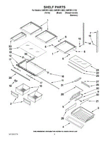 03 - Shelf Parts parts for Whirlpool Refrigerator GI6FDRXXQ02 from AppliancePartsPros.com