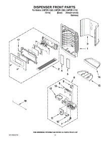 08 - Dispenser Front Parts parts for Whirlpool Refrigerator GI6FDRXXQ02 from AppliancePartsPros.com