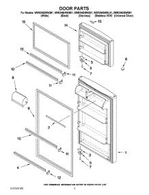 02 - Door Parts parts for Whirlpool Refrigerator W8RXNGMWQ01 from AppliancePartsPros.com