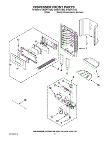 08 - Dispenser Front Parts parts for Whirlpool Refrigerator GI6SDRXXB02 from AppliancePartsPros.com
