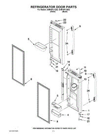 07 - Refrigerator Door Parts parts for Whirlpool Refrigerator GI6FARXXQ02 from AppliancePartsPros.com