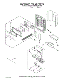 08 - Dispenser Front Parts parts for Whirlpool Refrigerator GI6FARXXQ02 from AppliancePartsPros.com