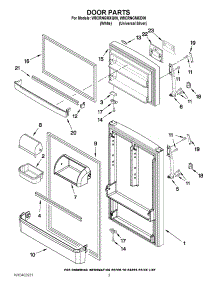 02 - Door Parts parts for Whirlpool Refrigerator W8CRNGMXD00 from AppliancePartsPros.com