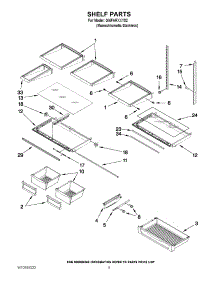 03 - Shelf Parts parts for Whirlpool Refrigerator GI6FARXXY02 from AppliancePartsPros.com