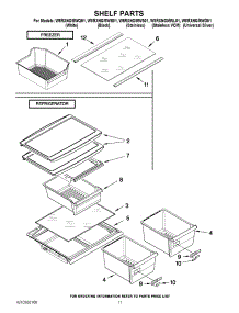 06 - Shelf Parts parts for Whirlpool Refrigerator W8RXNGMWS01 from AppliancePartsPros.com
