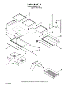 03 - Shelf Parts parts for Whirlpool Refrigerator GI6SARXXF00 from AppliancePartsPros.com