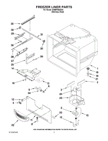 02 - Freezer Liner Parts parts for Whirlpool Refrigerator G25EFSB23S8 from AppliancePartsPros.com