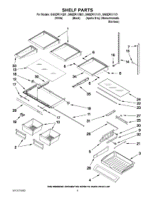 03 - Shelf Parts parts for Whirlpool Refrigerator GI6SDRXXQ01 from AppliancePartsPros.com