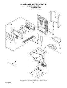 08 - Dispenser Front Parts parts for Whirlpool Refrigerator GI6SARXXF00 from AppliancePartsPros.com