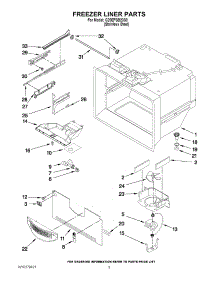 02 - Freezer Liner Parts parts for Whirlpool Refrigerator G20EFSB23S8 from AppliancePartsPros.com