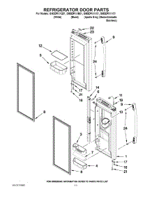 07 - Refrigerator Door Parts parts for Whirlpool Refrigerator GI6SDRXXY01 from AppliancePartsPros.com