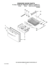 10 - Freezer Door Parts parts for Whirlpool Refrigerator GI6SDRXXB01 from AppliancePartsPros.com