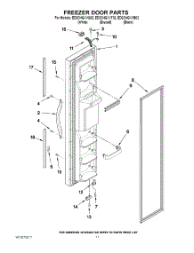 07 - Freezer Door Parts parts for Whirlpool Refrigerator ED2CHQXVQ02 from AppliancePartsPros.com